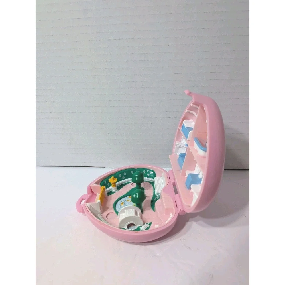 Vintage 1989 Polly Pocket Country Cottage Pink Heart Bluebird Toys Compact Only